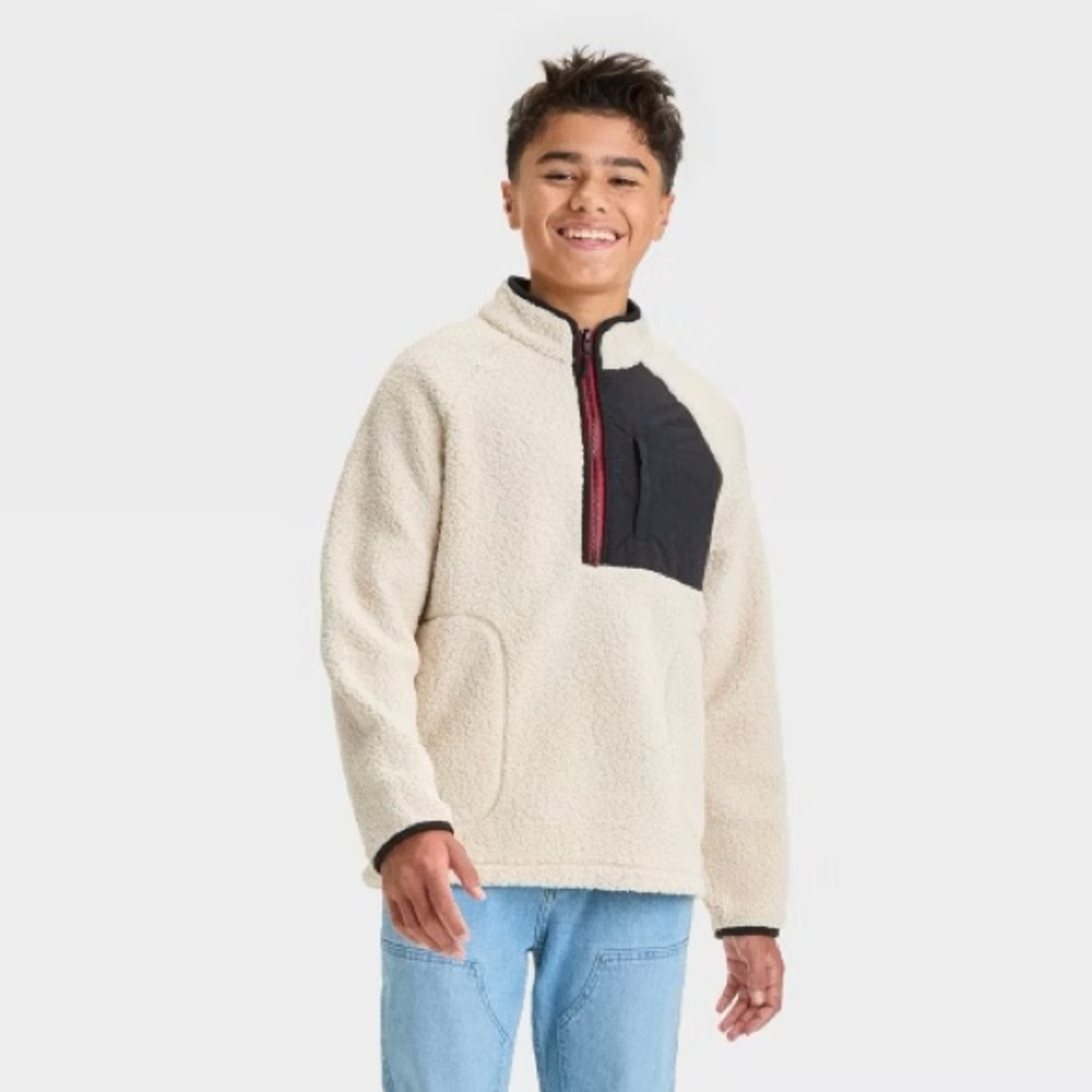 art class Cream and Black Fleece Hoodie